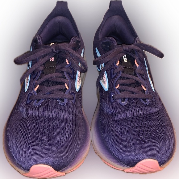 Brooks Glycerin GTS 22 Blue Ribbon Peacoat Dianthus Purple Running Shoes 8 - Picture 8 of 16